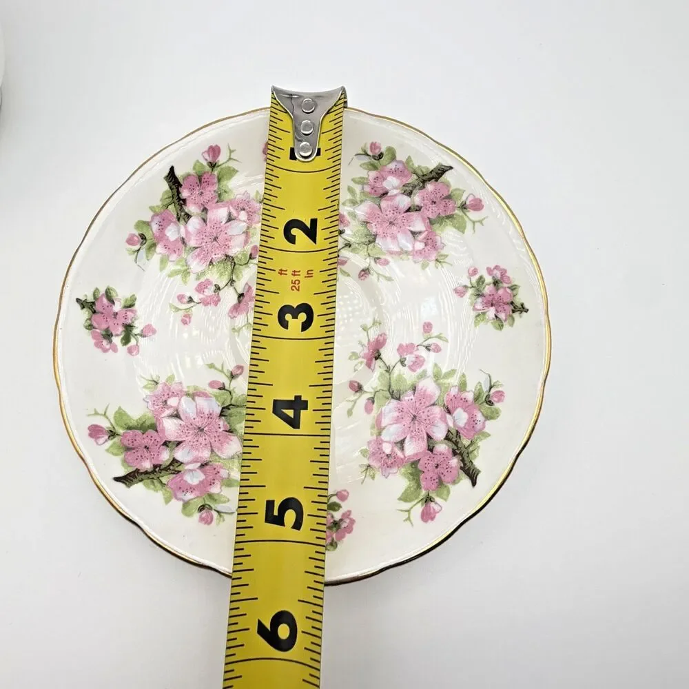 Royal Chelsea England Fine Bone China Tea Cup & Saucer Set Pink Floral Gold Trim